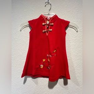 Red Chinese New Year dress for toddlers
